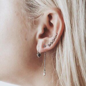 Luv Aj Diamond Kite Crawler Earring Set NEW